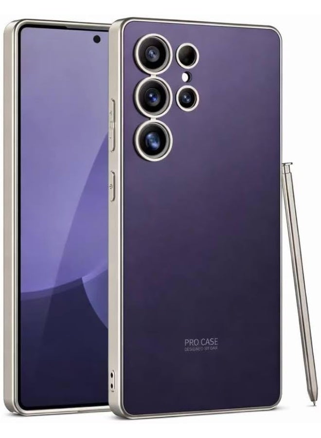 Galaxy S24 Ultra Phone Case, Ultra-Thin Silicone Cover, Shockproof and Dropproof Design 【Original Machine Color Scheme】，Ultra-Thin,Shockproof and Dropproof - (Titanium Dark Purple) - Image 1